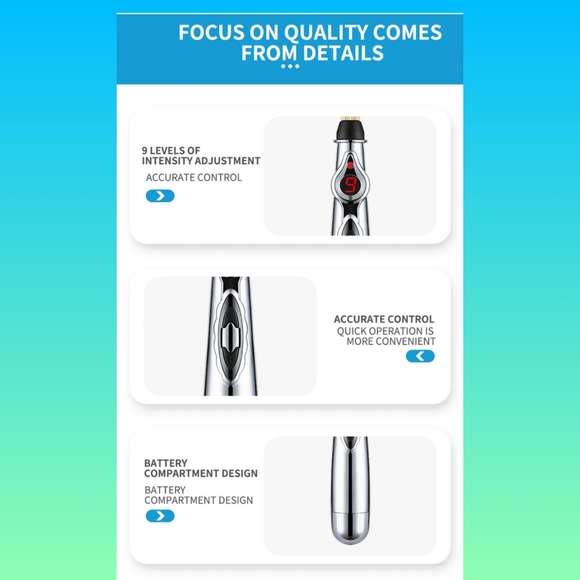 Acupuncture Pen 3-in-1 Electronic Acupuncture Pen Energy Pulse Massage Pen - Picture 11 of 16